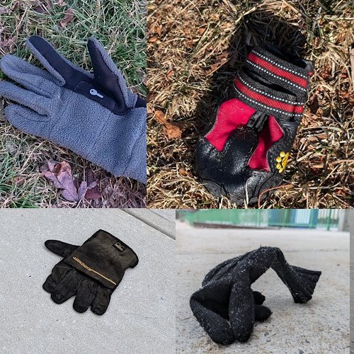 pictures of lost gloves.
