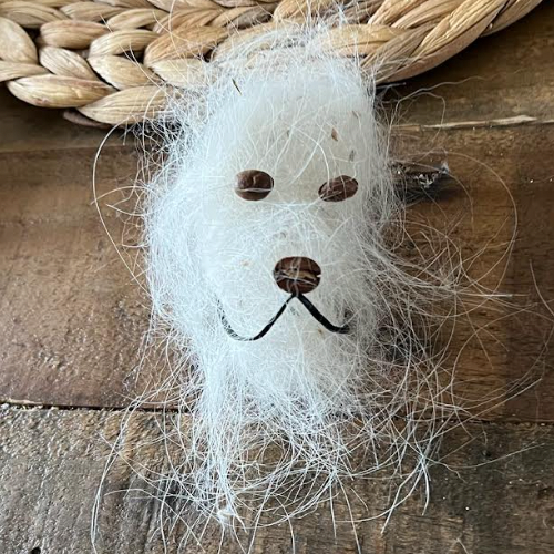Dog's fir looks like another dog.